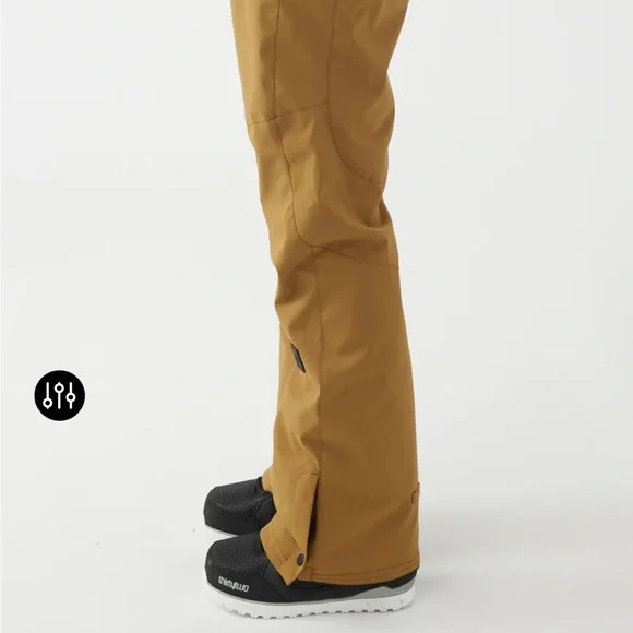 O'Neill Women's Mustard Brown Snow Pants - Picture 3 of 16
